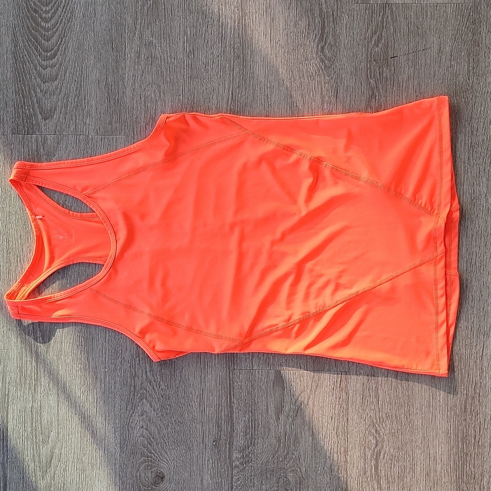 Y.A.S Sport Neon Coral Racerback Tank - S